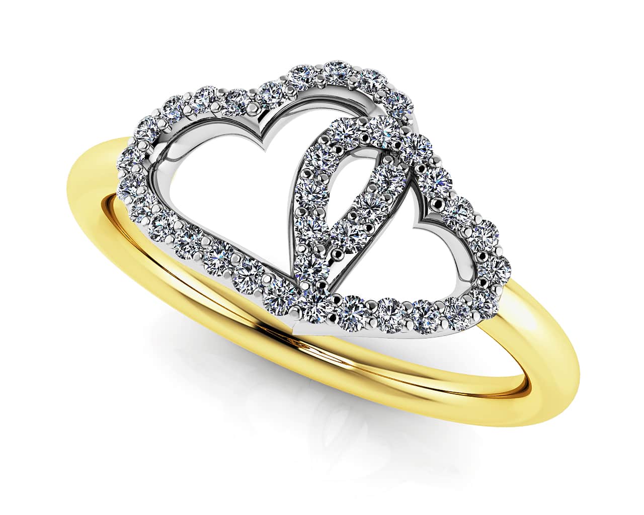Lasting Hearts Diamond Ring