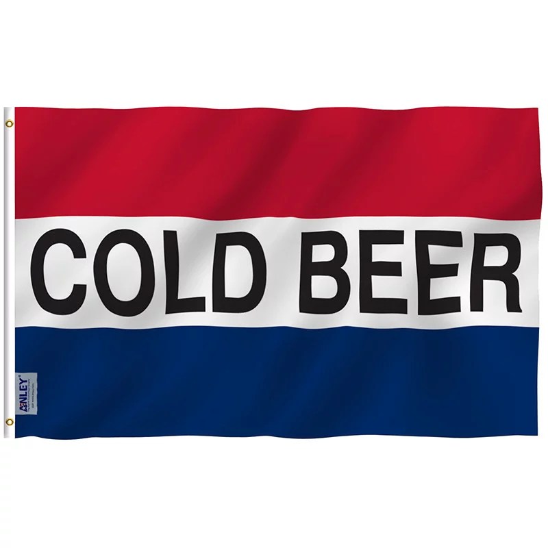 Fly Breeze Cold Beer Flag 3x5 Foot Anley Flags