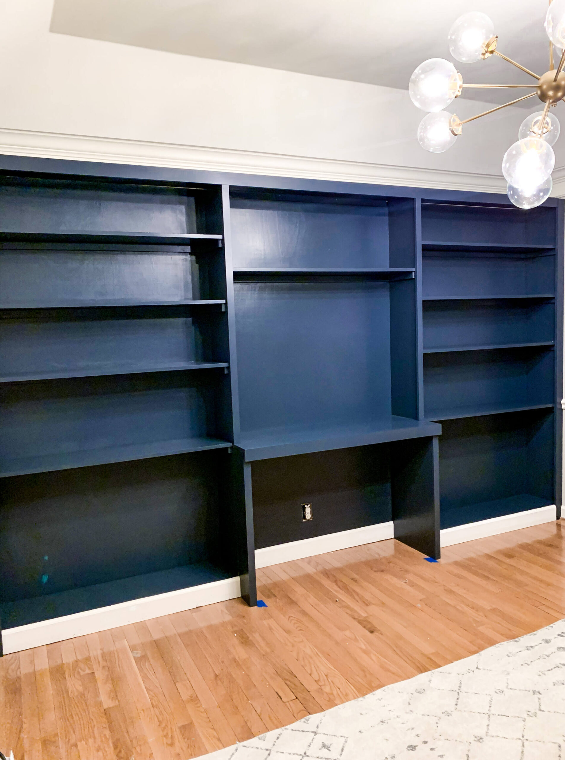 DIY Office Bookshelf Wall Transformation Anna Danigelis Nashville