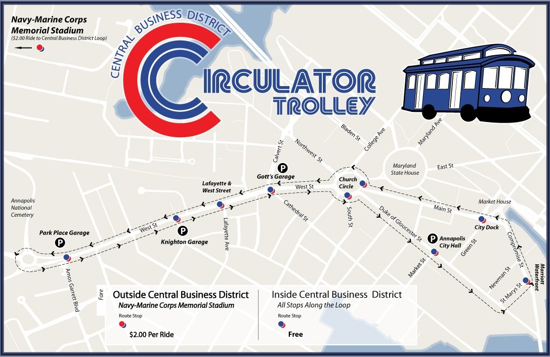INFORMATION ON PARKING AND TRANSPORTATION IN DOWNTOWN ANNAPOLIS FOR