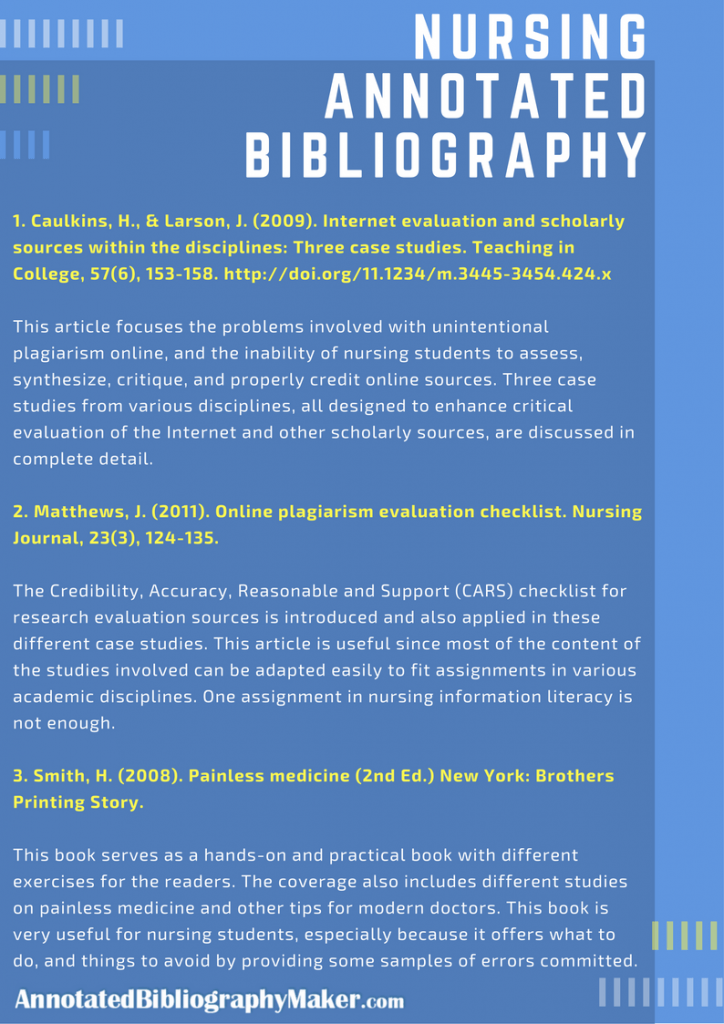 Nursing Annotated Bibliography Writing Expert Assistance
