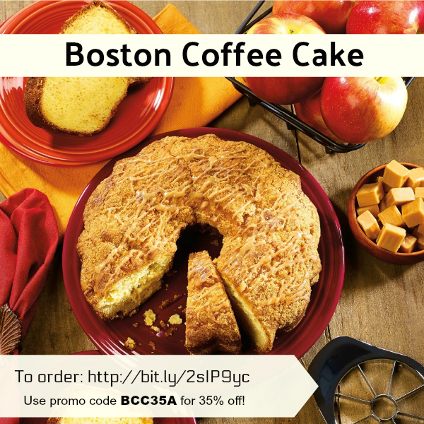 Give a Gift of Thanks with Boston Coffee Cake