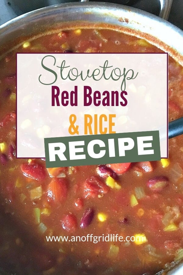 Stove Top Red Beans and Rice Recipe An Off Grid Life
