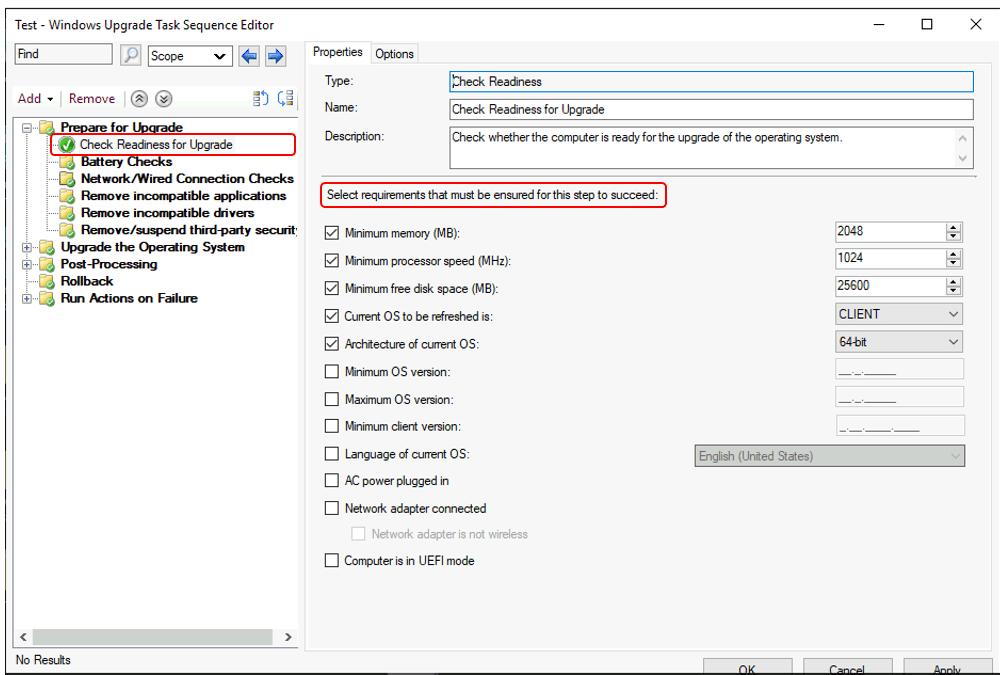 What's New Improvement With SCCM Task Sequence Check Readiness Step