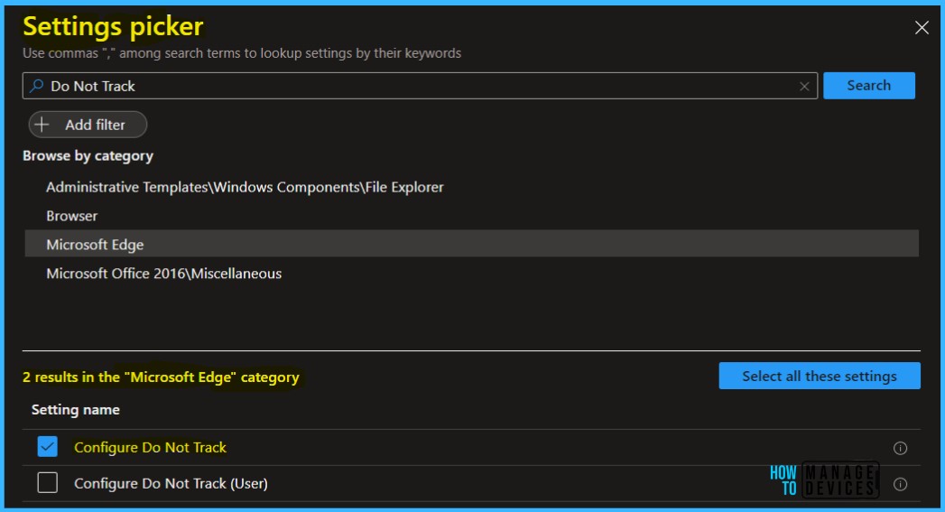 Set Do Not Track For Browsing Activity In Edge Using Intune HTMD Blog