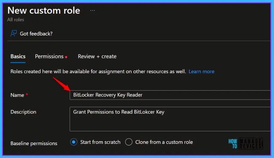 Configure RBAC Roles For BitLocker Recovery Key Reader In Azure AD HTMD