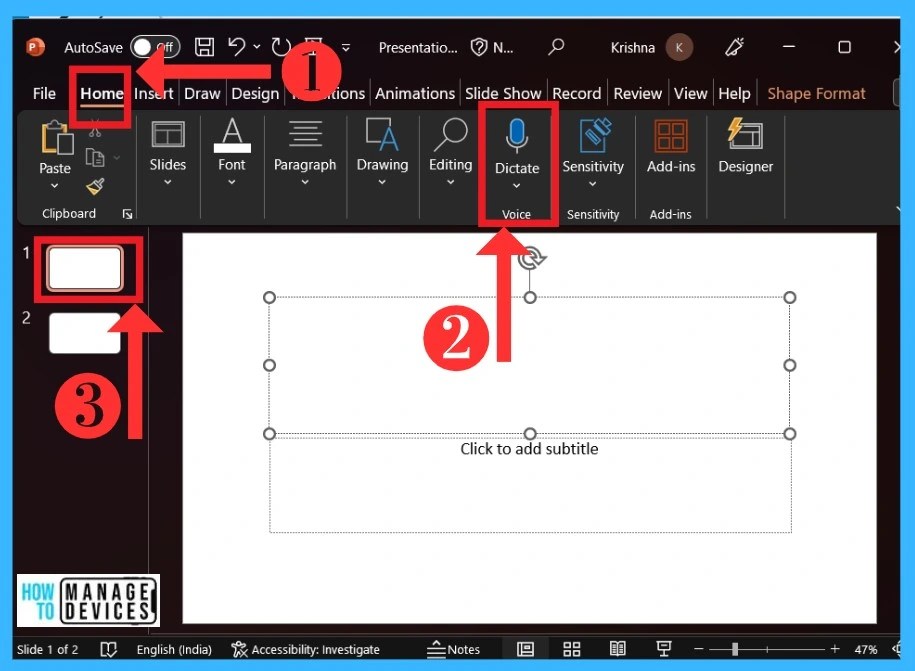 PowerPoint Dictate Tool Complete Guide HTMD Blog