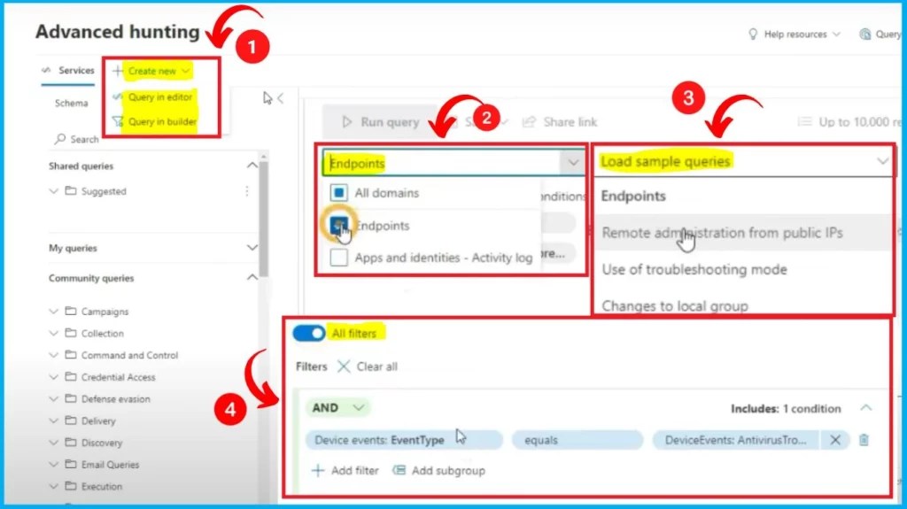 MS Defender Advanced Hunting Using KQL Queries HTMD Blog