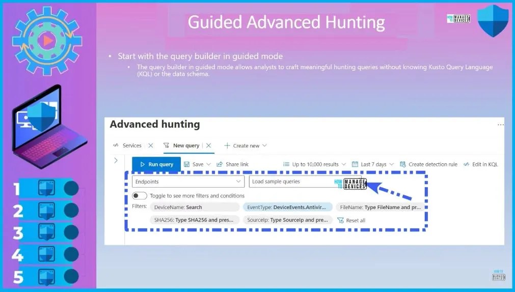 MS Defender Advanced Hunting Using KQL Queries HTMD Blog