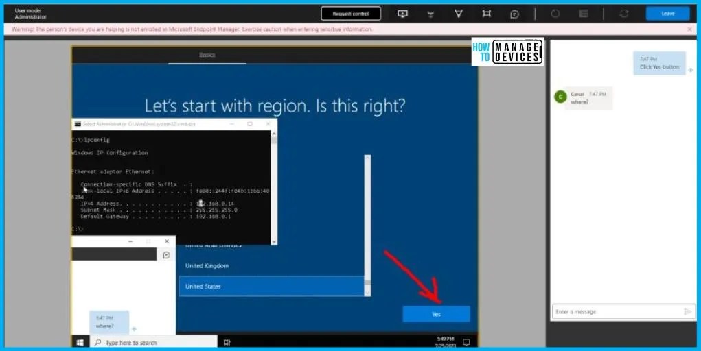 Intune Remote Help Available For OOBE Screen During Windows Autopilot