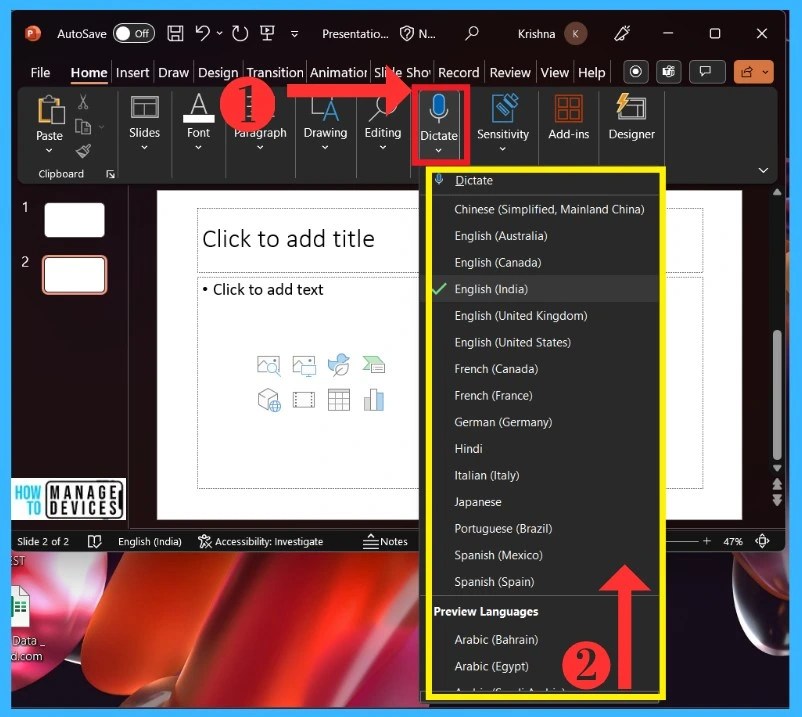 PowerPoint Dictate Tool Complete Guide HTMD Blog