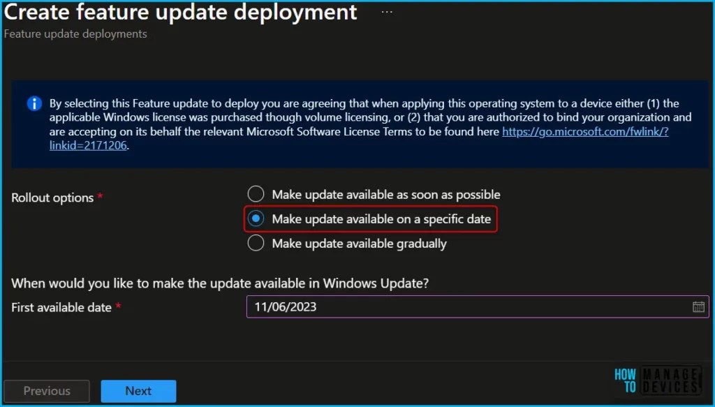 Windows 11 23H2 Upgrade using Intune Feature Updates Policy HTMD