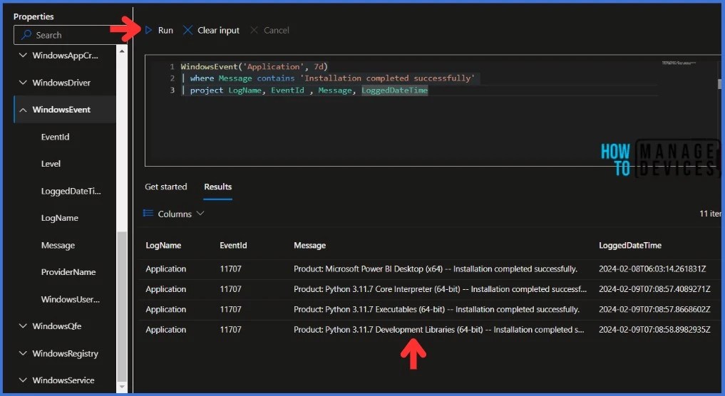 Explore Kusto Query Language (KQL) and Intune Device Query HTMD
