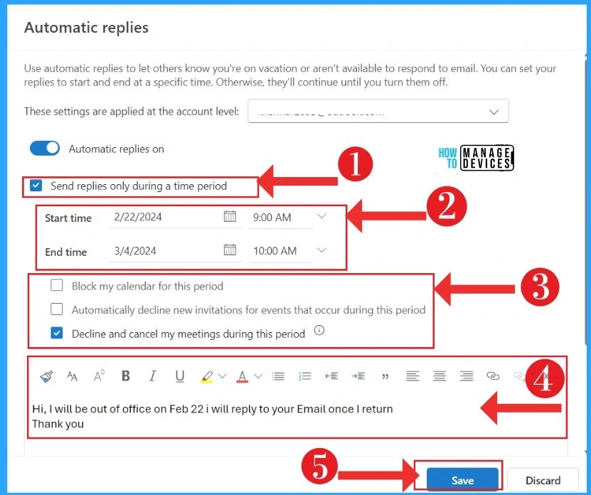 How To Set Out Of Office In Outlook HTMD Blog