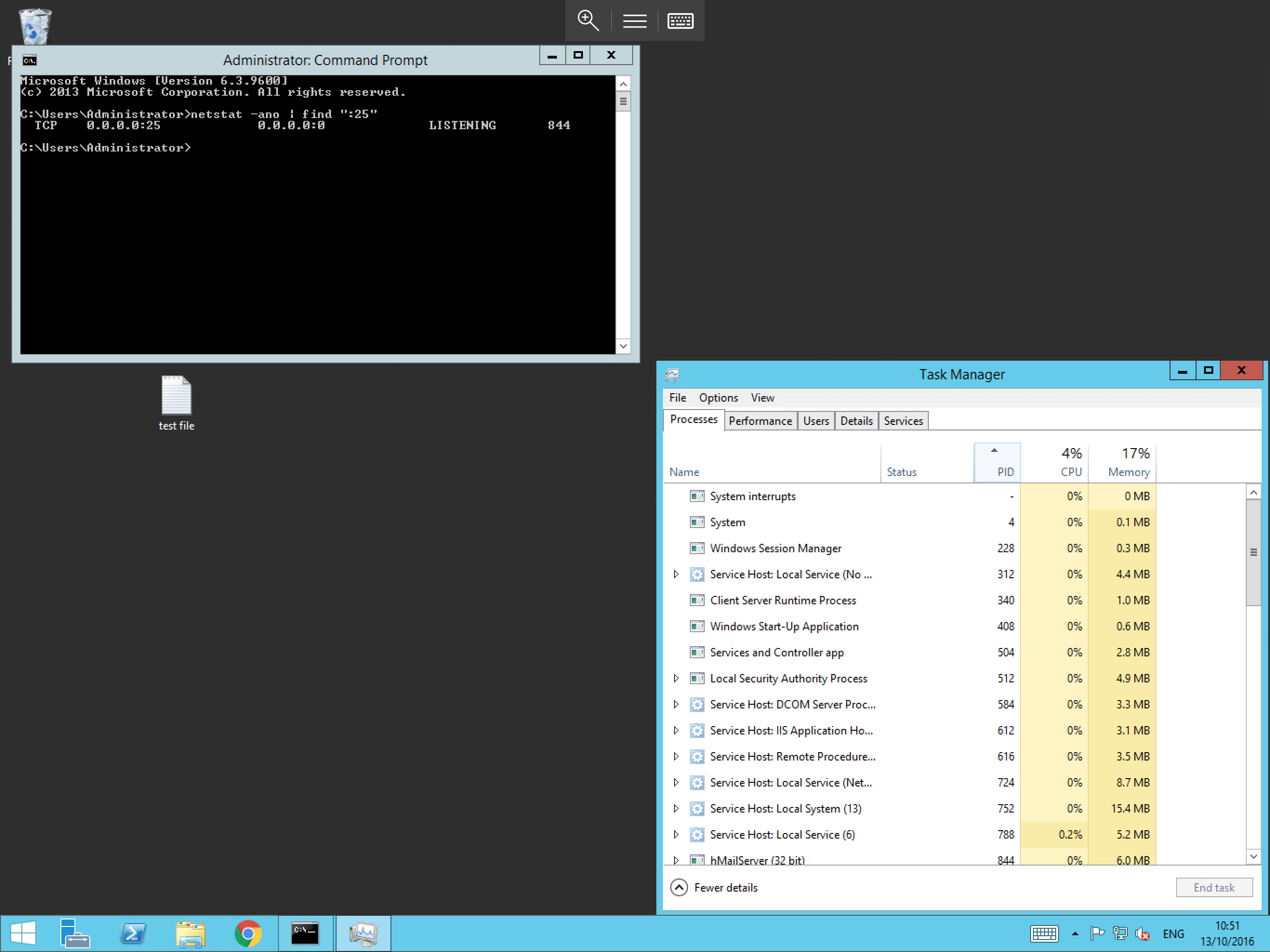 Finding port information with netstat ANS Documentation