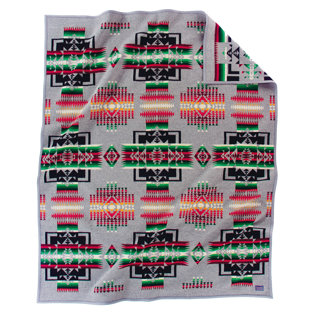 Chief Joseph Pendleton Blanket in Charcoal at Anteks Furniture Store in
