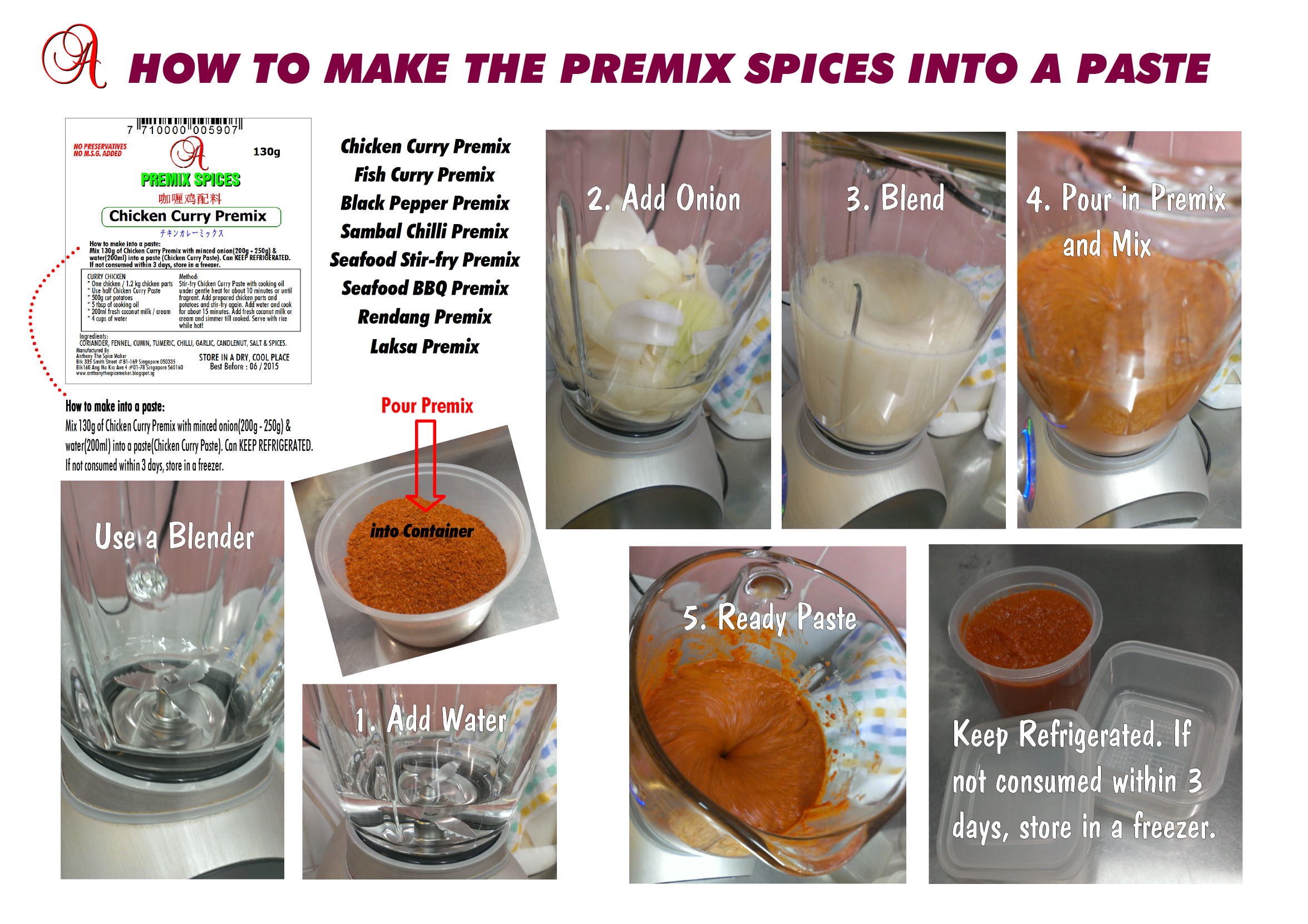 How to make into paste Anthony The Spice Maker