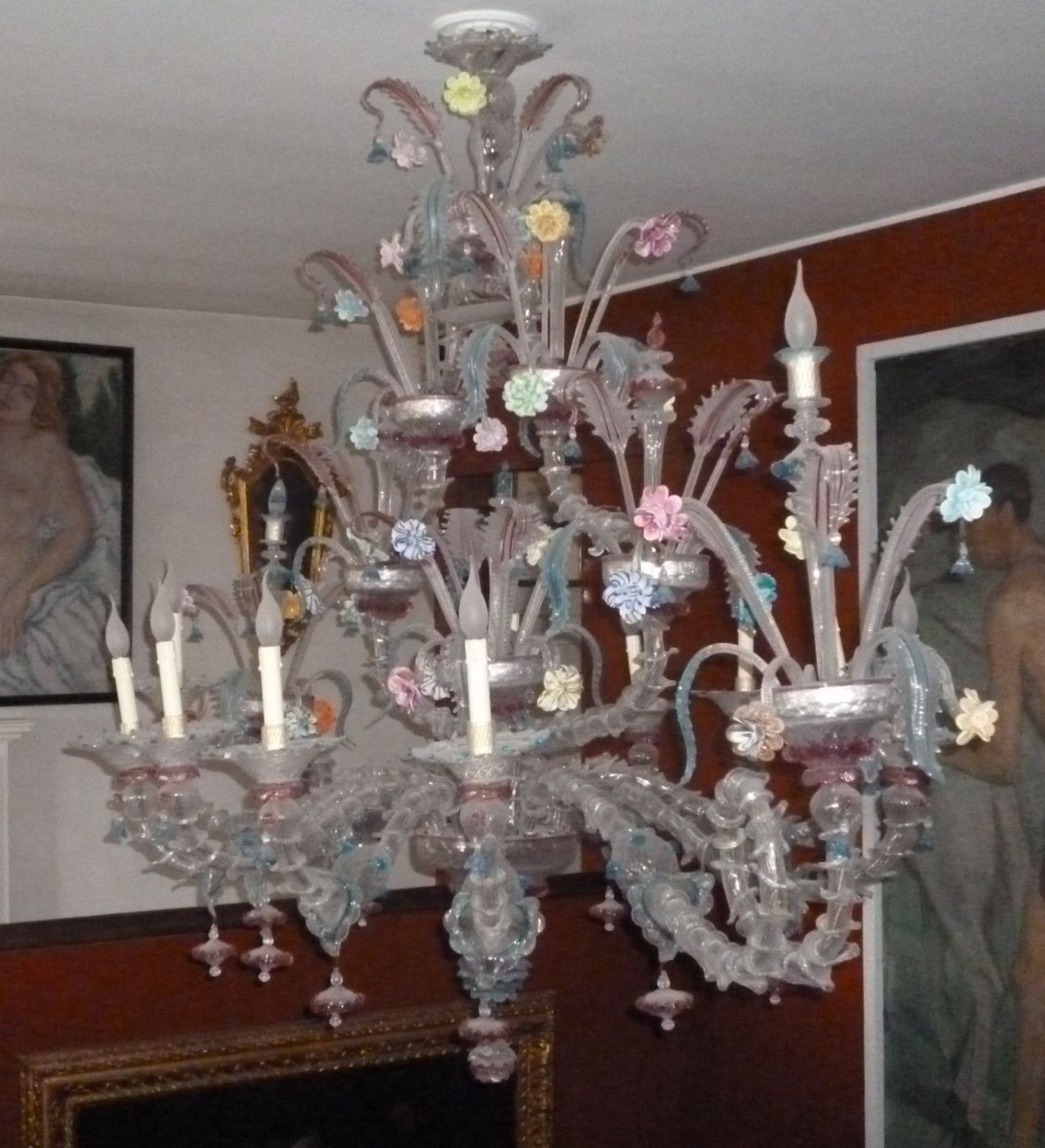 LAMPADARIO MURANO Antiquariato su Anticoantico