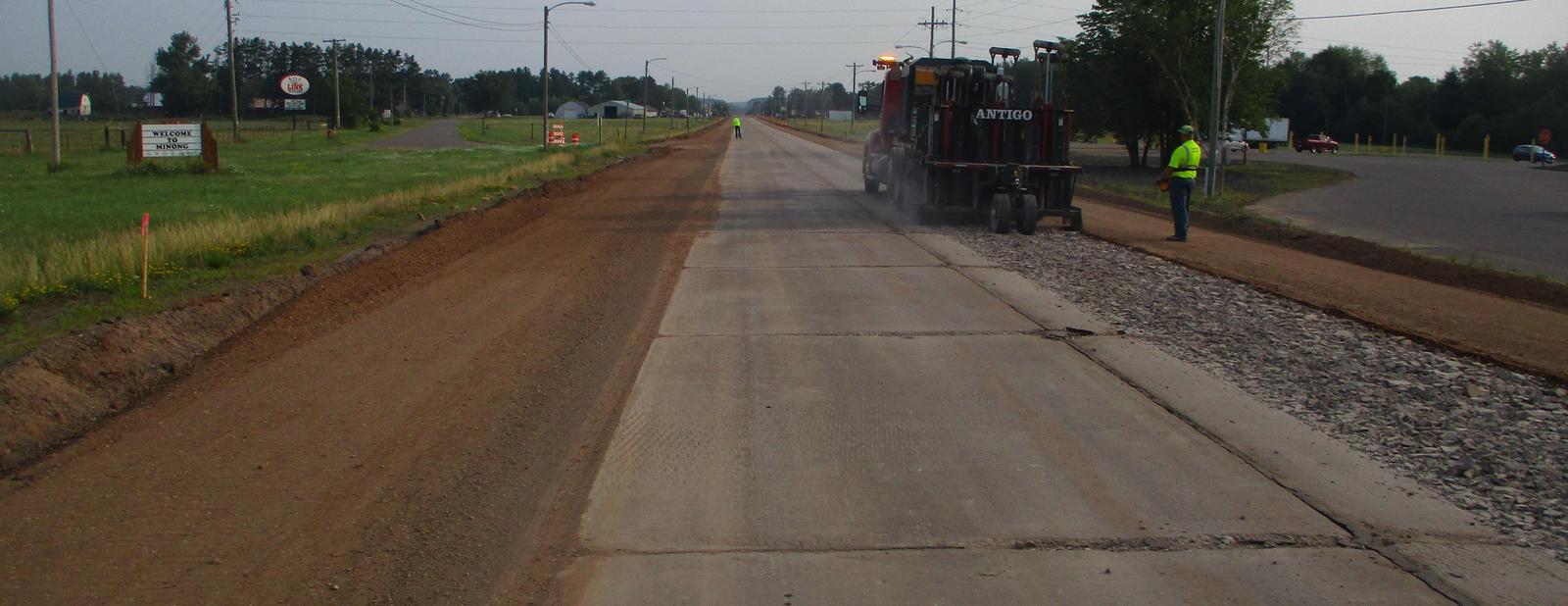 Business 53, Minong, Washburn County, Wisconsin, USA Antigo Construction