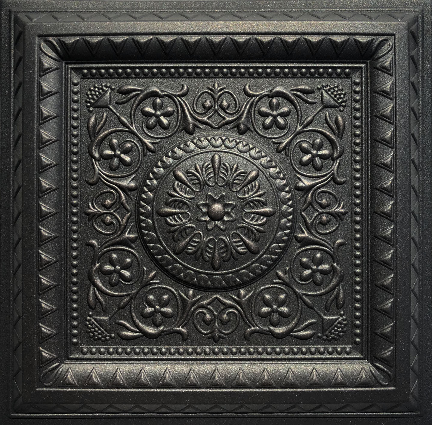 20"x20" Magic Black Foam Ceiling Tiles, Antique Ceilings glue up