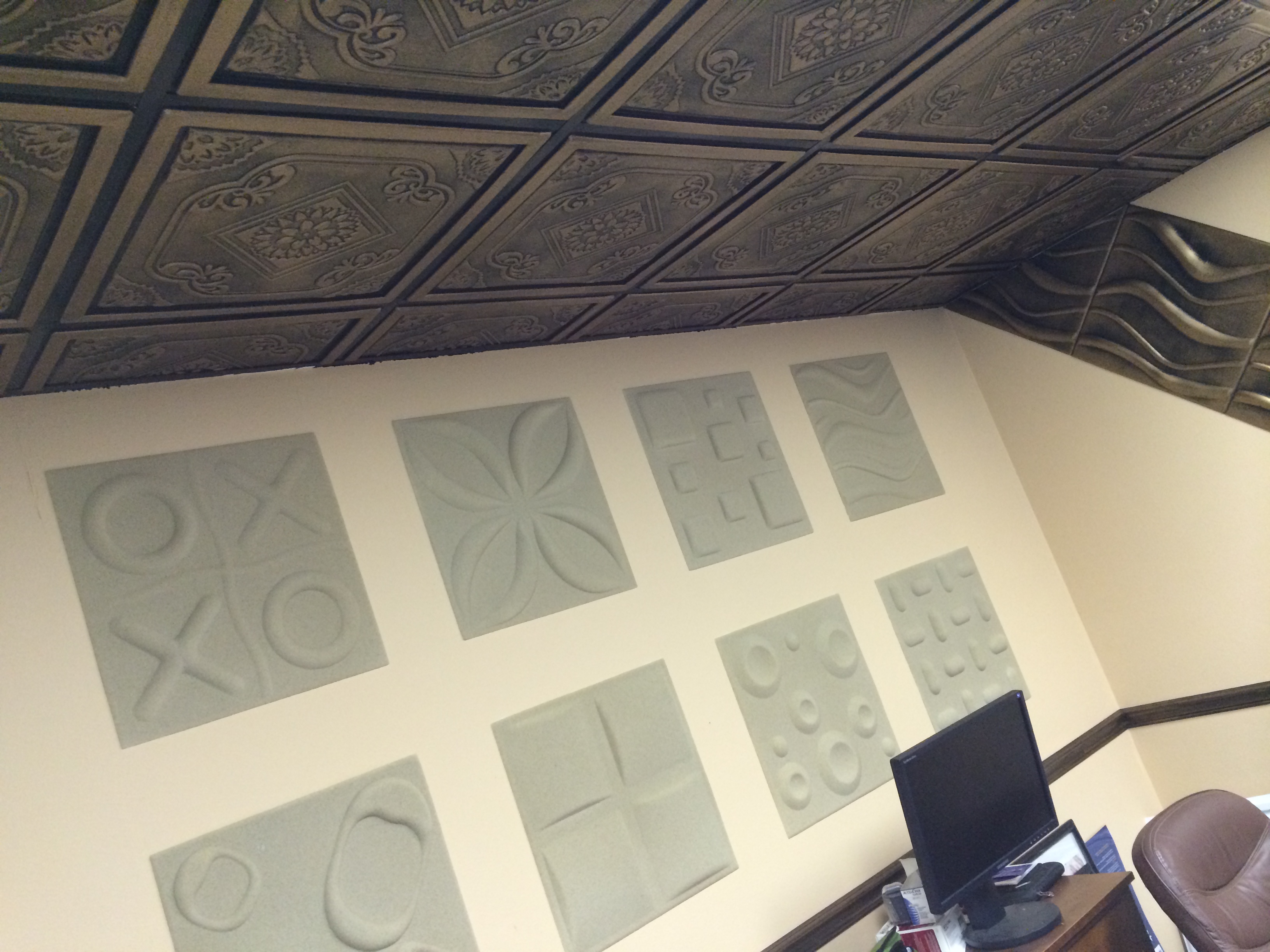 Lips Panels Sand Texture 4pc, Antique Ceilings glue up ceiling