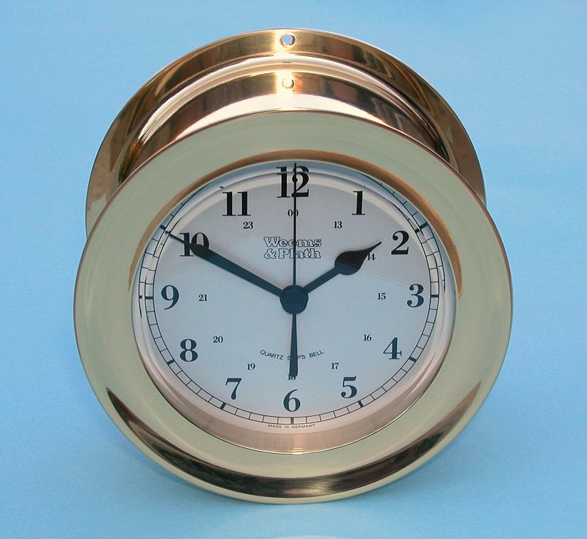 Weems & Plath Atlantis Quartz Ships Bell Clock and Barometer