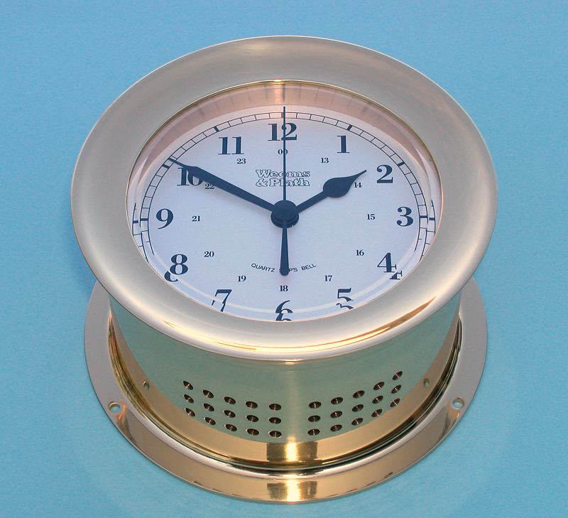 Weems & Plath Atlantis Quartz Ships Bell Clock and Barometer
