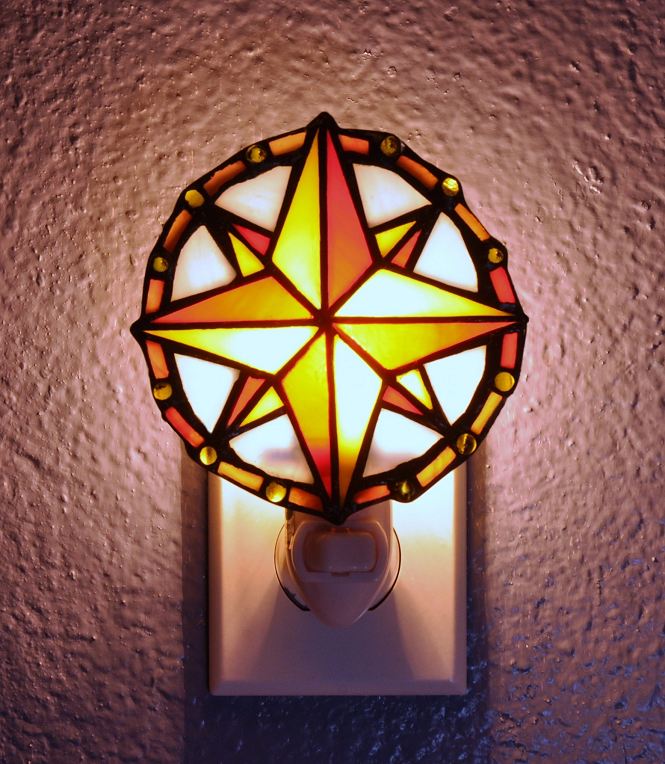Handmade Nautical Stained Glass Suncatchers and Nightlights from