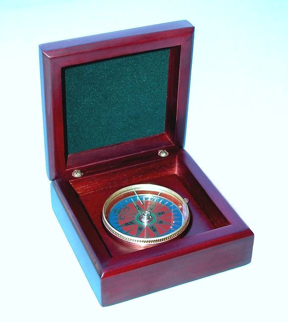 Stanley London Small Mahogany Desk Compass Compass Gift can be Custom
