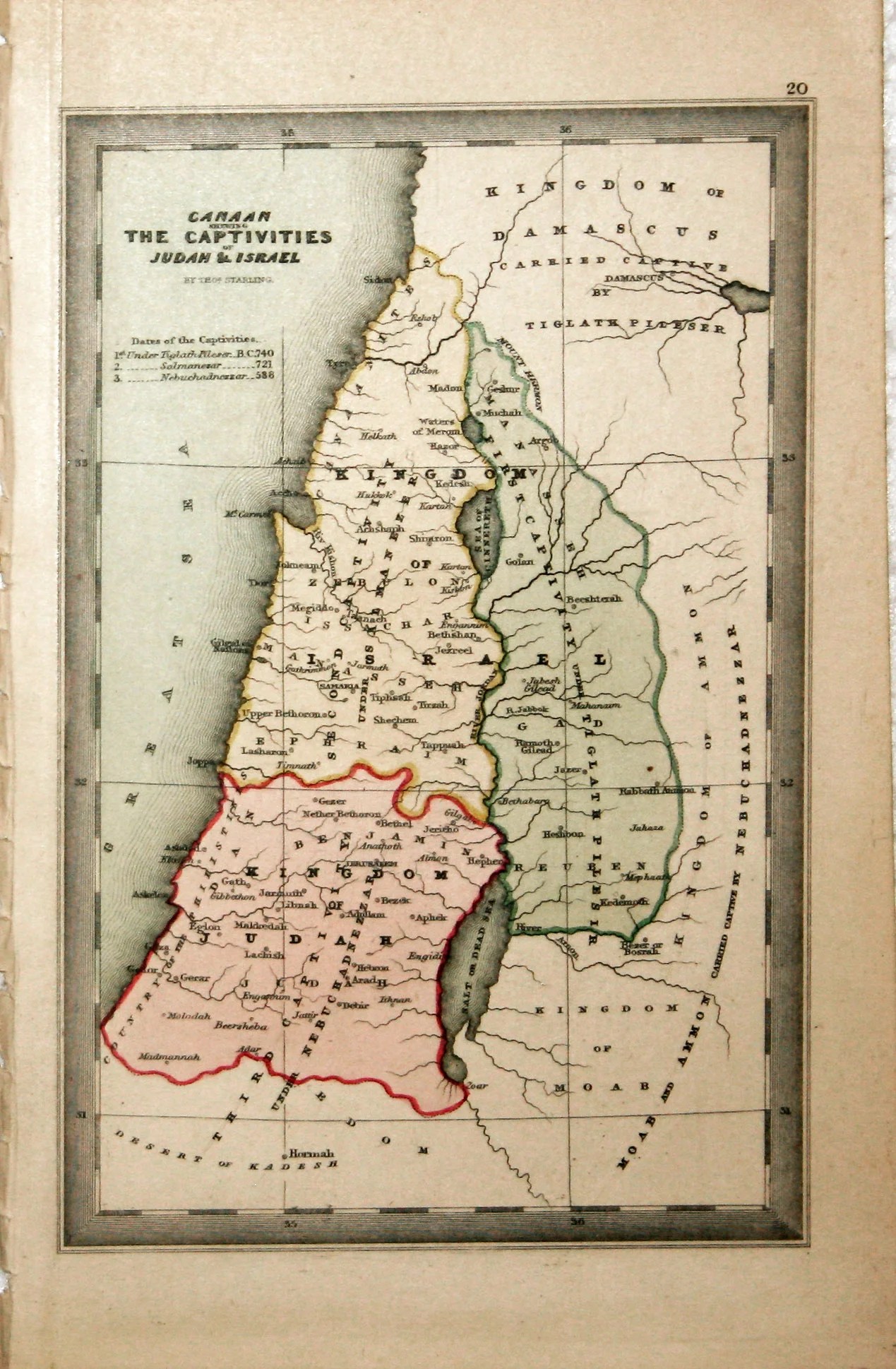 Vintage Israel Map