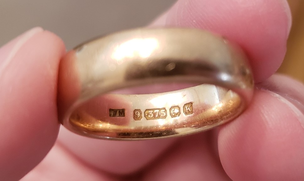 My oldest ring, 1859 Birmingham 9ct band. Idea on maker? Antiques Board