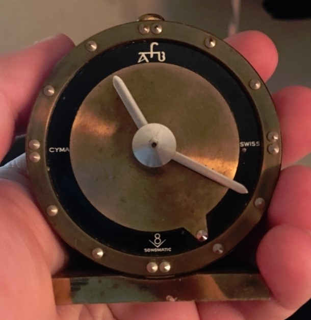 CYMA 17J Travel Alarm Clock Antiques Board