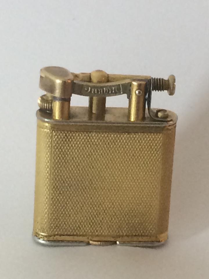 Ca. 1925 Solid Brass Dunhill LiftArm Cigarette Lighter Antiques Board