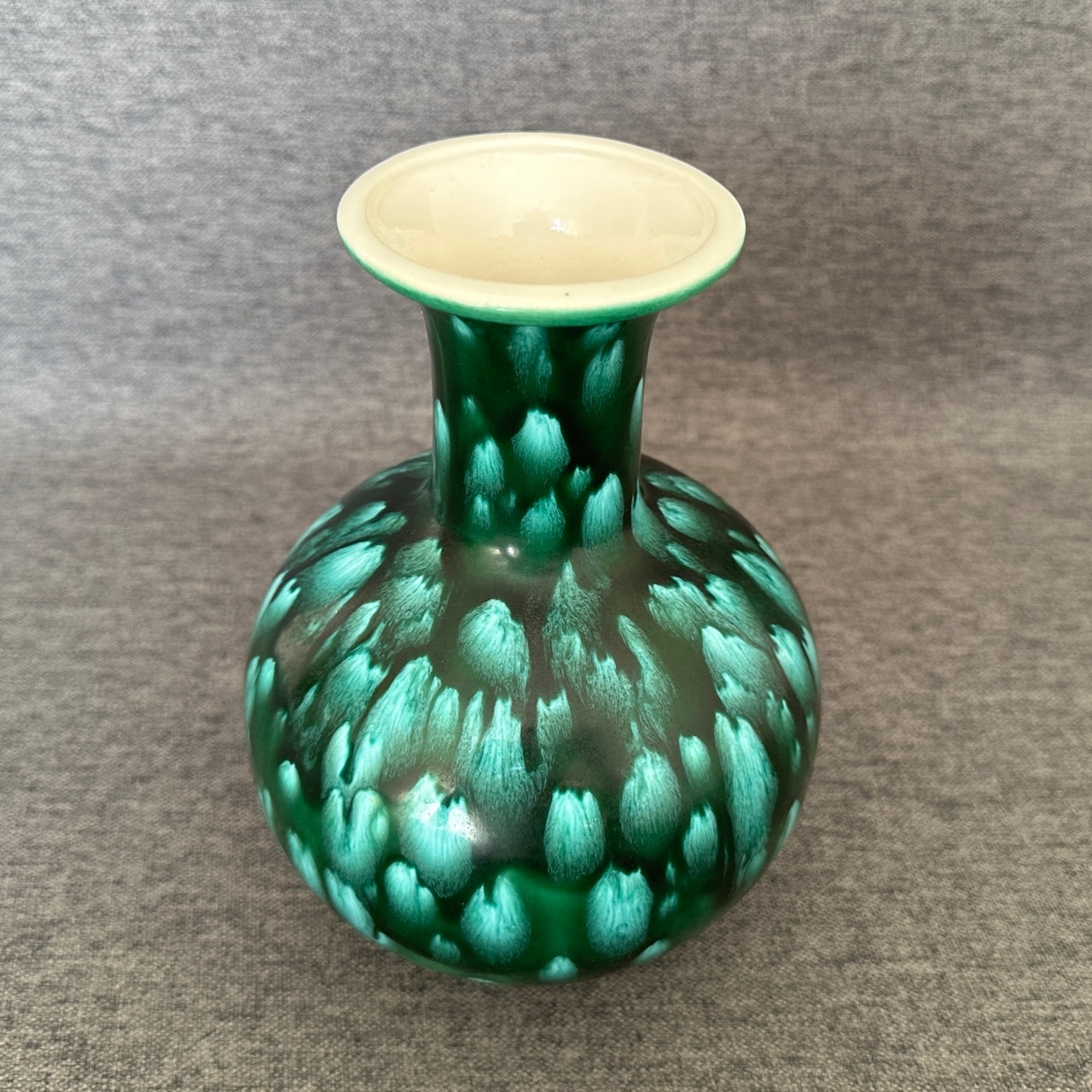 Green art pottery vase and jar Antiques Board