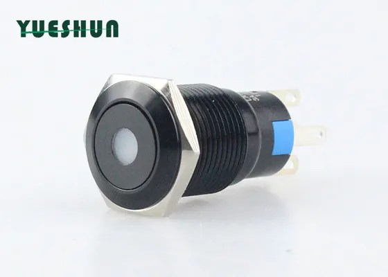 12V 24V LED Panel Mount Push Button Switch , 1NO 16mm Momentary Push