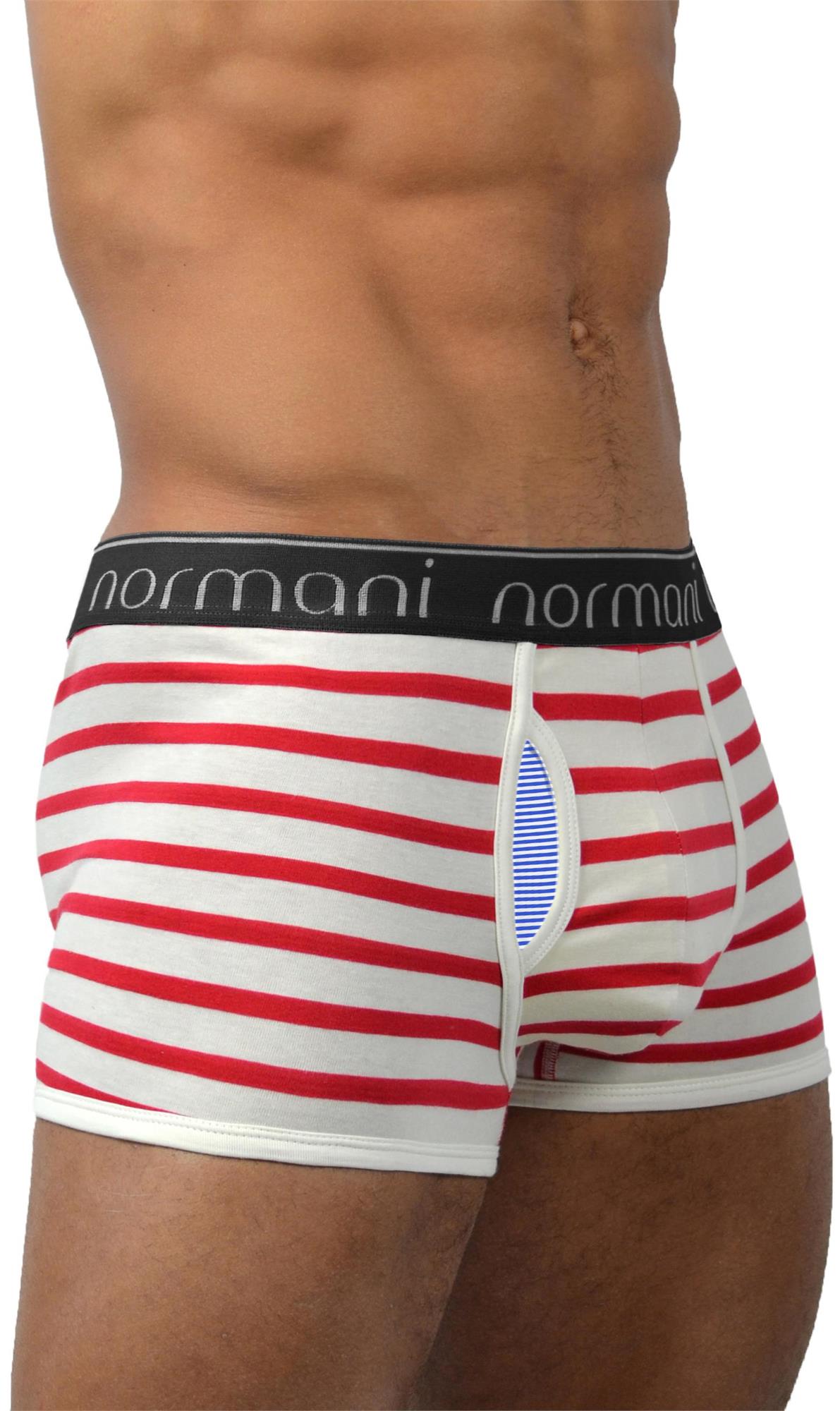 6 Stück Retro Boxershorts aus Baumwolle mit Eingriff, Unterhose Herren