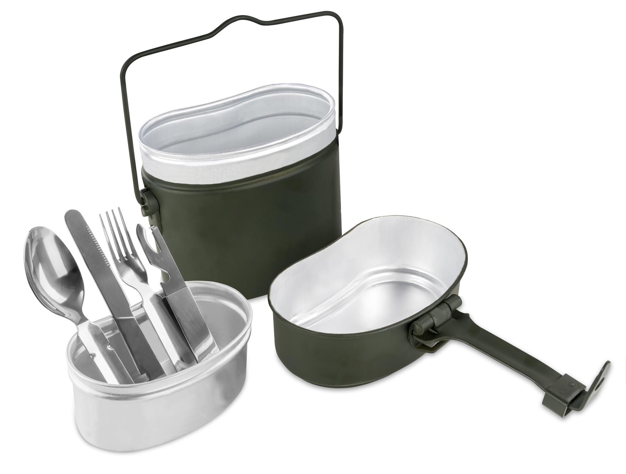 CAMPING UTENSILS SET Stainless Steel BW aluminium cookware and Federal