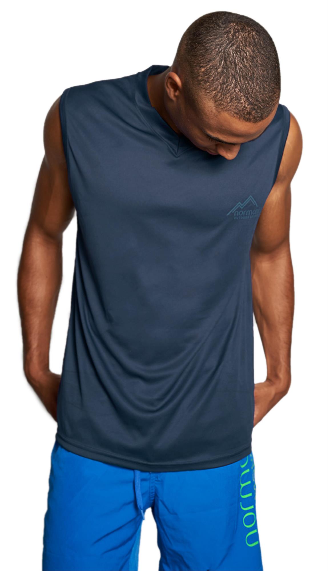 Sport Tanktop Unterhemd Fitness MuscleShirt für Herren Sonnenschutz