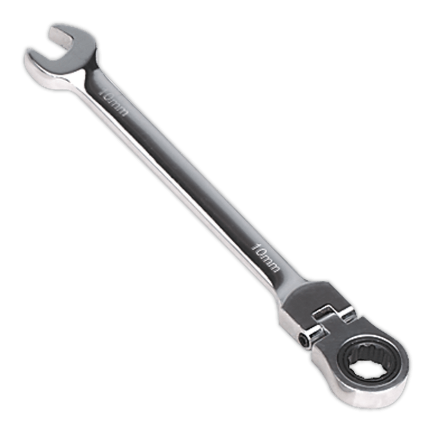 FlexiHead Ratchet Combination Spanner 10mm Anvil Tool