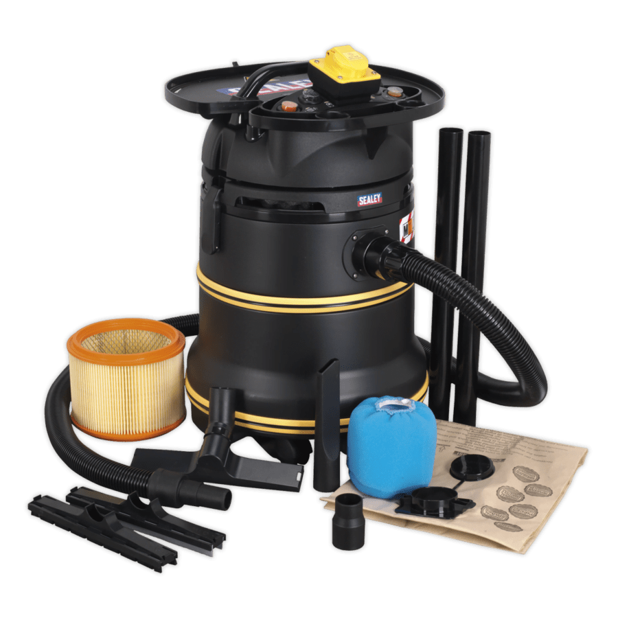 Vacuum Cleaner Industrial Wet/Dry 35L 1200W/110V Plastic Drum M Class