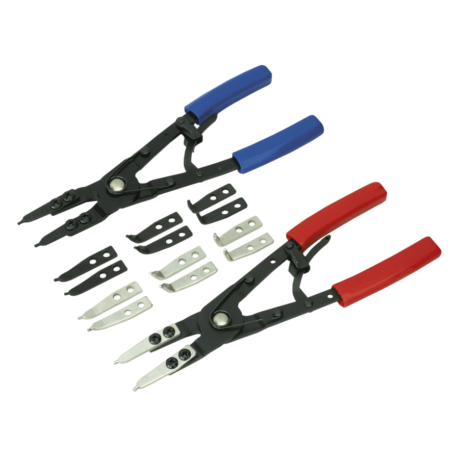 Circlip Pliers Set Internal/External 265mm Anvil Tool