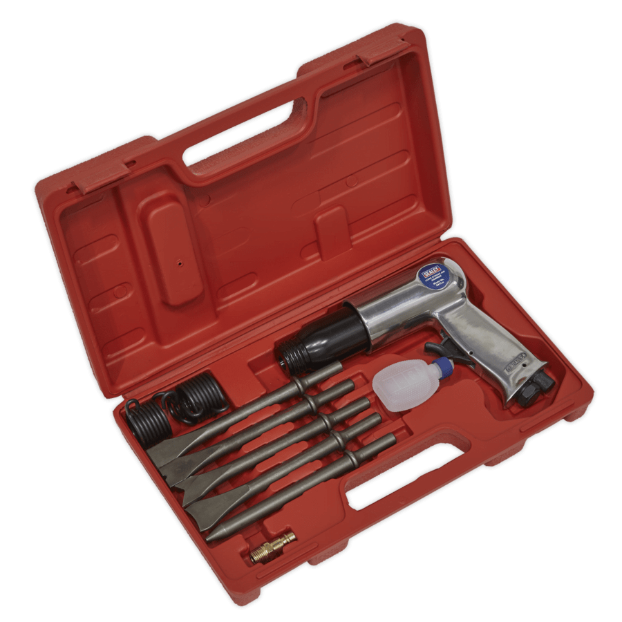 Air Hammer with Chisels Long Stroke Anvil Tool