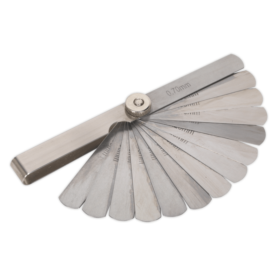 Feeler Gauge 15 Blade Metric Anvil Tool