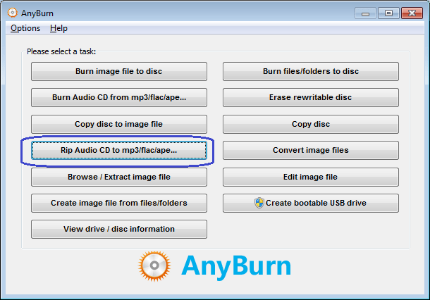 Rip Audio CD to musical files