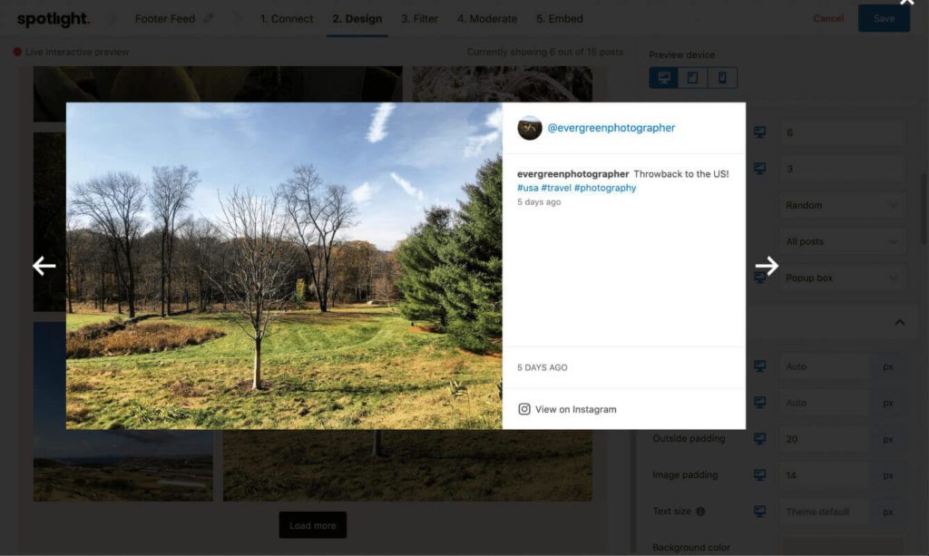 Spotlight Review Display Instagram Posts on WordPress