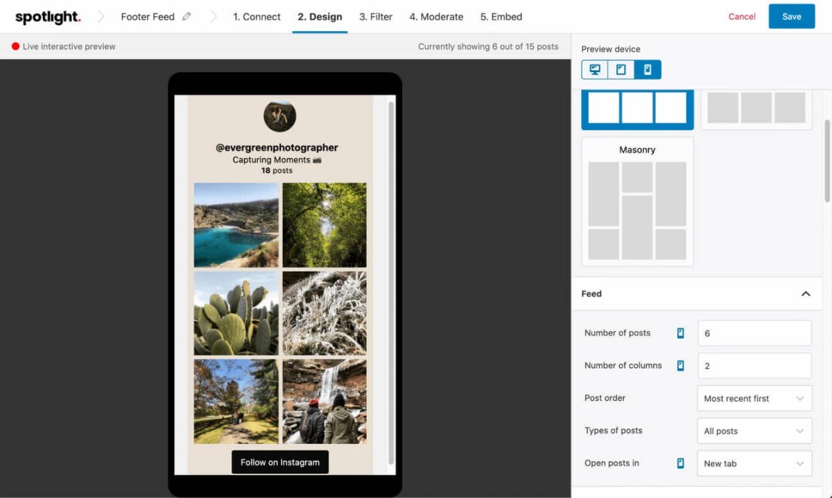 Spotlight Review Display Instagram Posts on WordPress