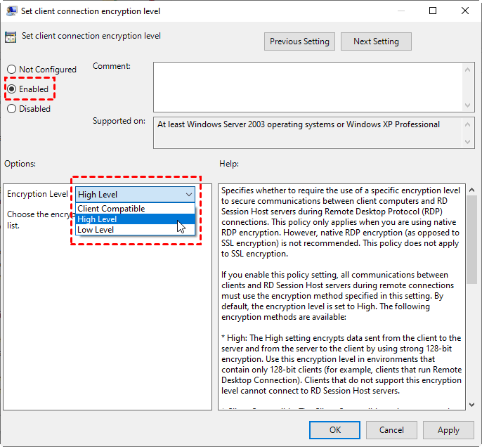 Tutorial How to Change RDP Encryption Level in Windows Server 2016, 2022