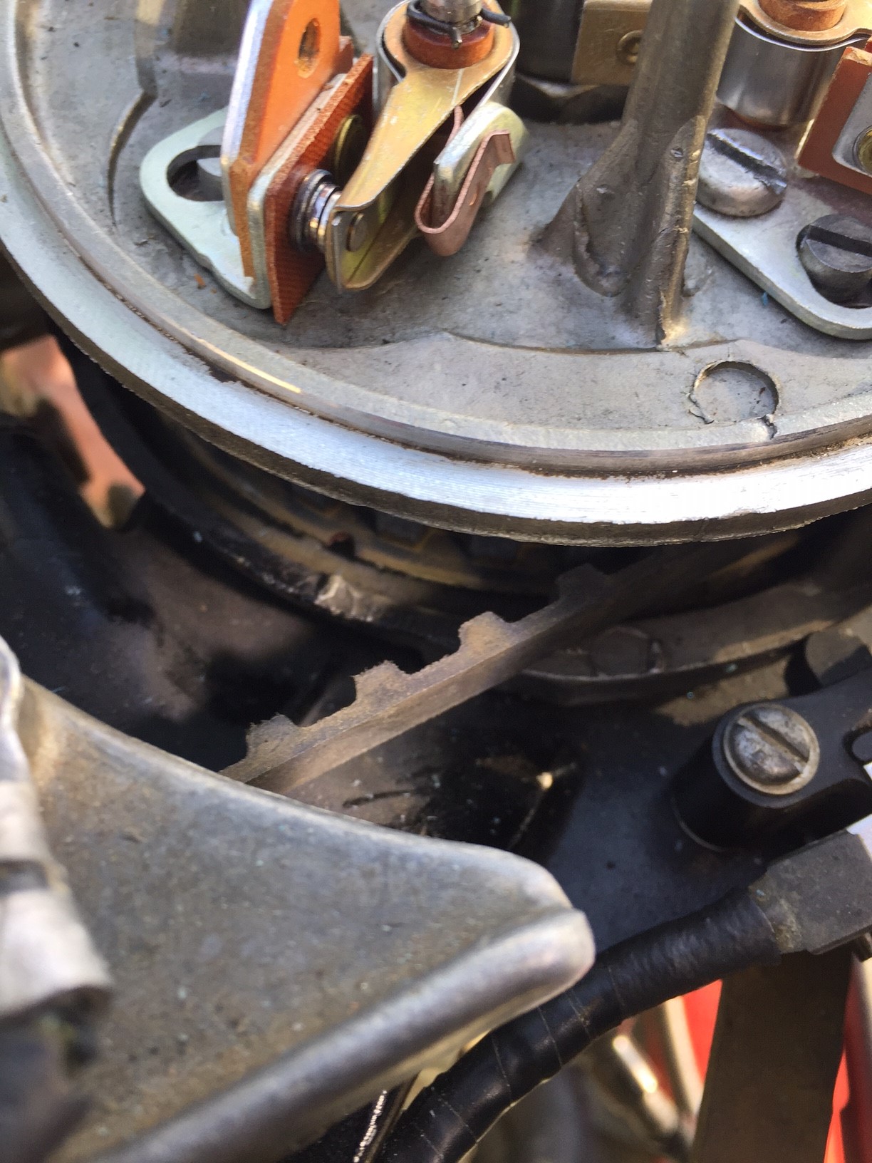 Setting points on OMC V4, battery / distributor ignition Antique