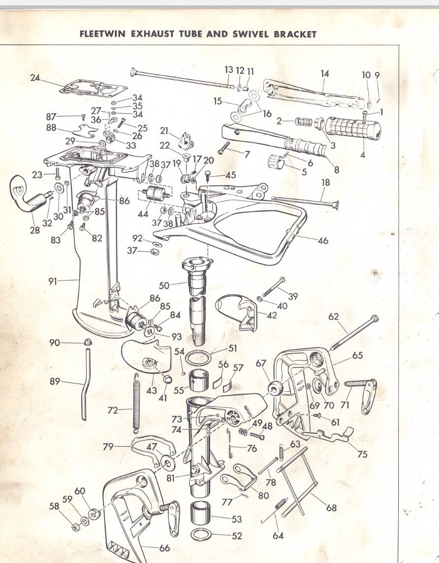 Re 1957 Evinrude Fleetwin 7.5 Water Discharge is HOT