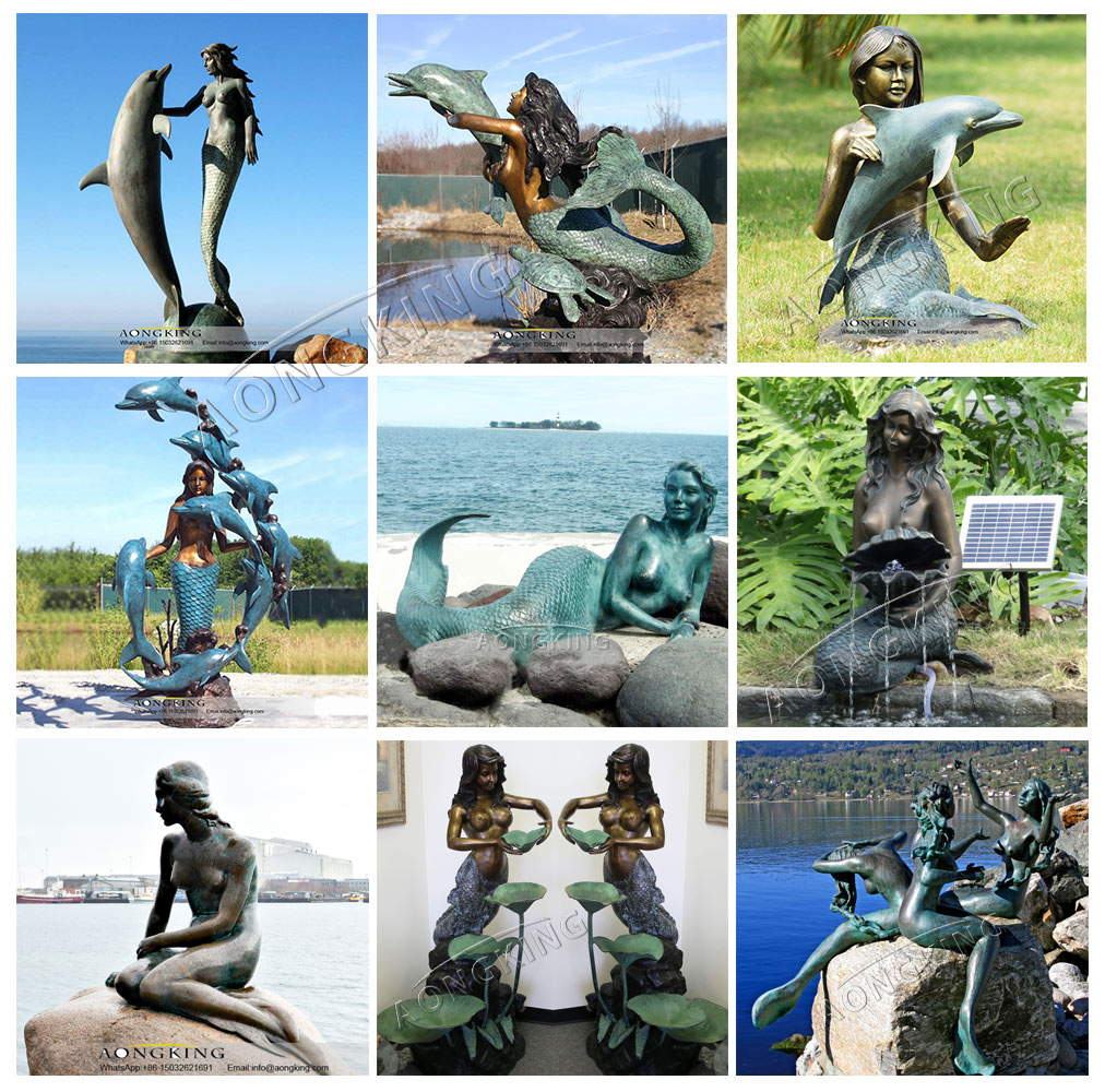 Swiming Pool Decor Life Size Mermaid Statue Aongking Sculpture